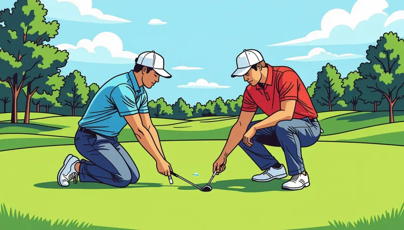 ラウンド前に行うべき具体的なストレッチ - illustration for golf warm up routine