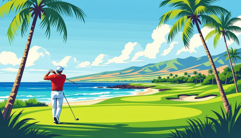 オアフ島のおすすめゴルフコース - illustration for hawaii golf trip complete guide