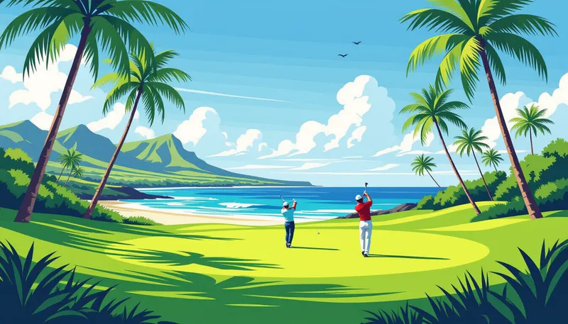ハワイゴルフの予約方法と料金相場 - illustration for hawaii golf trip complete guide