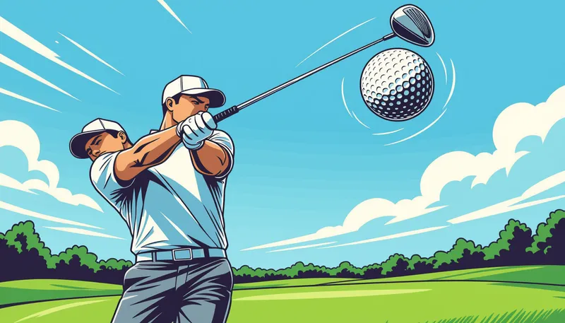 セットアップとアドレスの最適化 - illustration for high ball shot technique