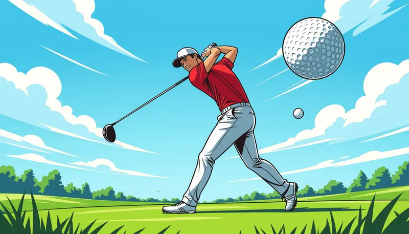 スイング軌道とクラブの入れ方 - illustration for high ball shot technique