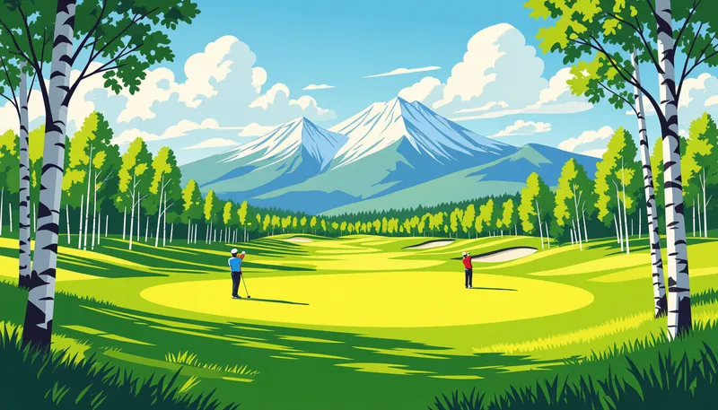 北海道ゴルフ旅行の予算とシーズン - illustration for hokkaido golf trip guide