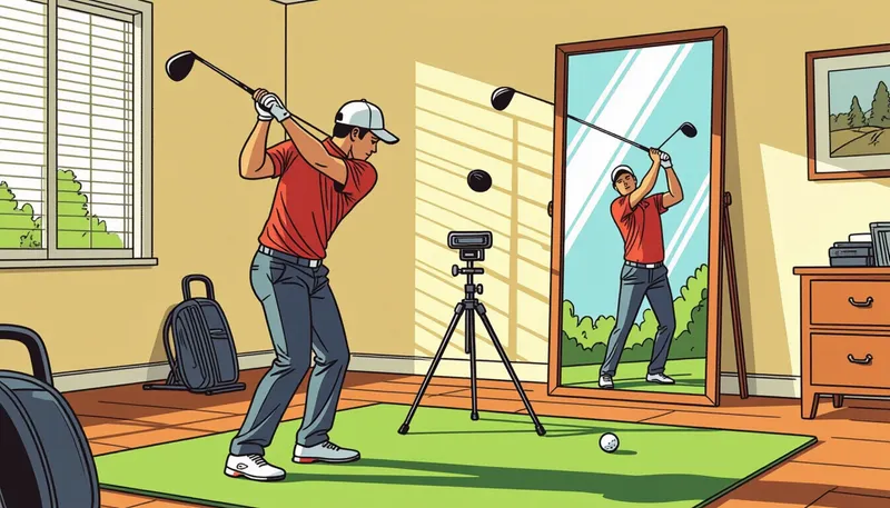 自宅練習に必要な器具と選び方 - illustration for home golf practice methods