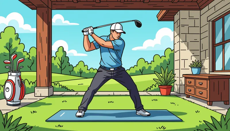 筋力トレーニング：上半身を強化する - illustration for home golf workout exercises