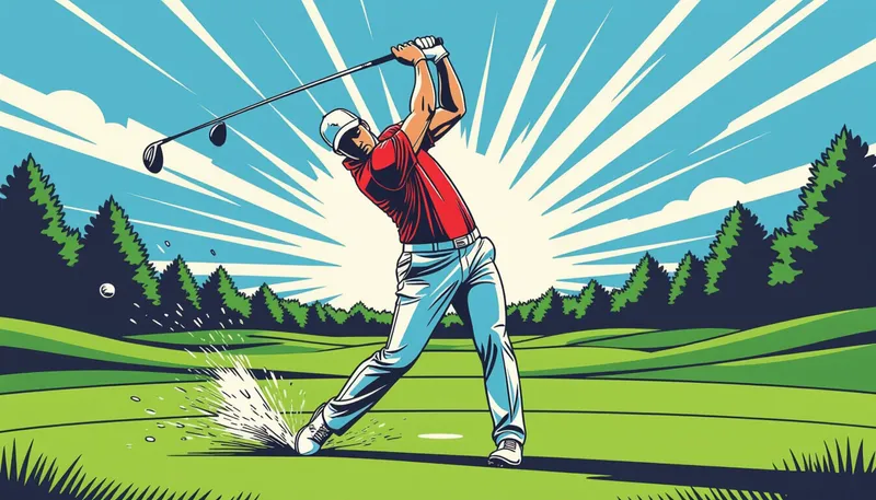 上半身と下半身の捻転差を作る - illustration for increase driver distance tips