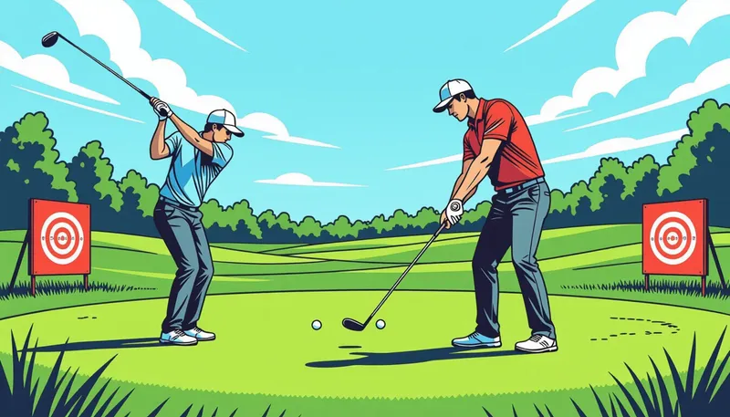 実践的な距離感向上トレーニング - illustration for iron distance control practice