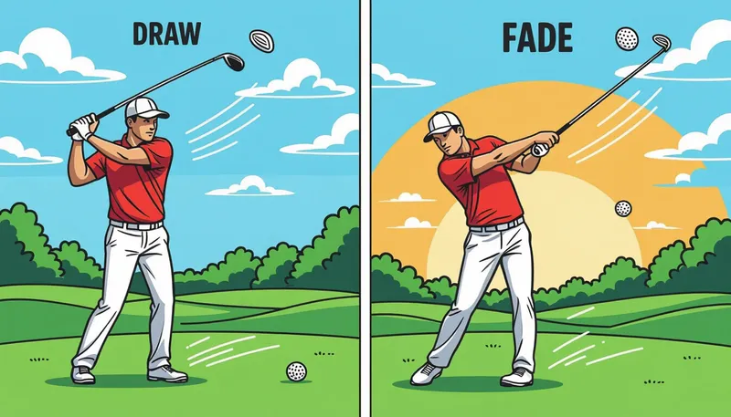 フェードボールの打ち方 - illustration for iron draw fade shot shaping
