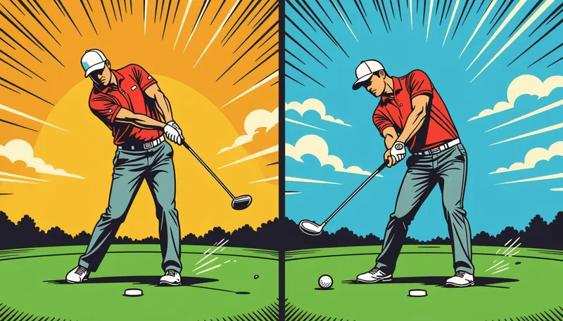 球筋コントロールの上達段階 - illustration for iron draw fade shot shaping