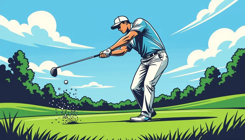 クラブ選択とライン出しショット - illustration for iron shots from fairway