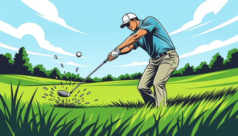 状況別の打ち方テクニック - illustration for iron shots from rough technique