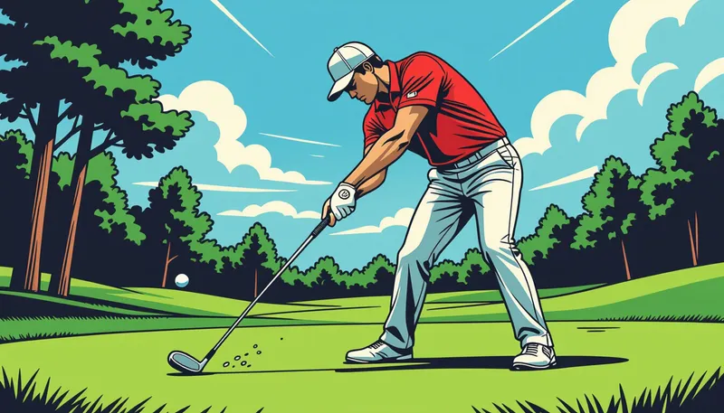 スイング軌道：インサイドインの重要性 - illustration for iron swing technique basics