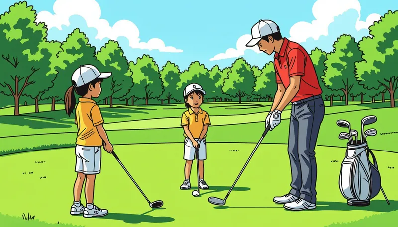ジュニアゴルファー育成における重要なポイント - illustration for ジュニアゴルファー育成ガイド:子供にゴルフを教える方法