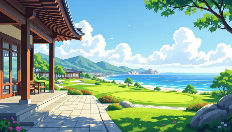 韓国ゴルフの魅力と特徴 - illustration for korea golf trip guide