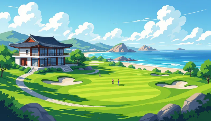プレー時の注意点とマナー - illustration for korea golf trip guide