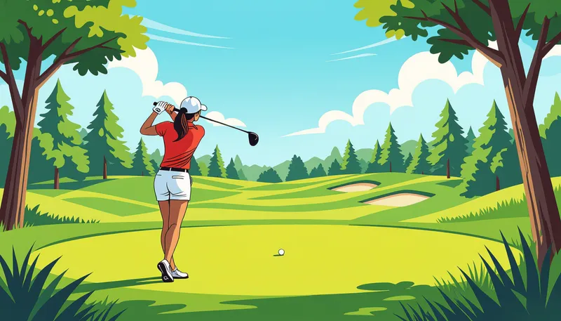 セカンドショット以降の精度向上 - illustration for ladies tee strategy playing tips