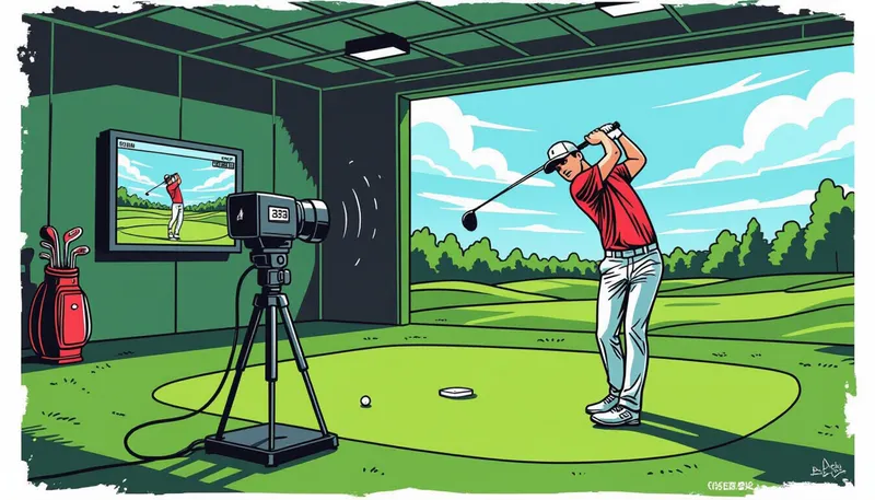 レーダー式とカメラ式の比較 - illustration for launch monitor technology usage