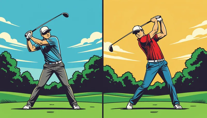 インパクトでの左腕と右腕の役割 - illustration for left arm right arm swing role