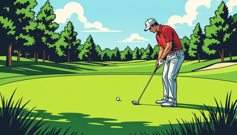 ロングパットにおける距離感の重要性 - illustration for long putt distance direction