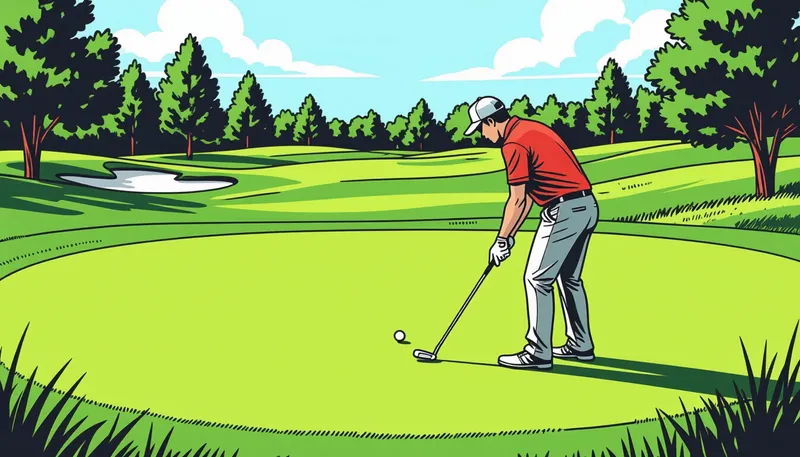 効果的な練習方法 - illustration for long putt distance direction