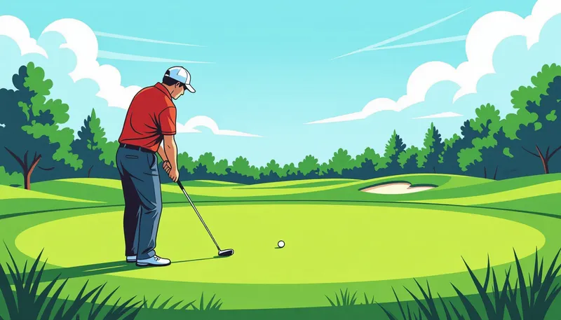 上級者向けテクニック - illustration for long putt distance direction