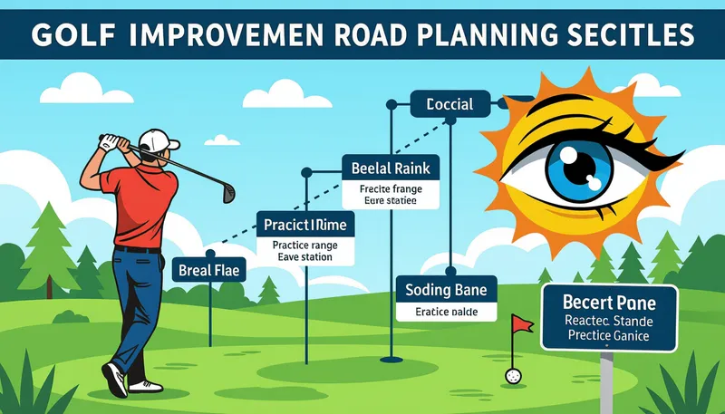 ステップ3：3ヶ月・6ヶ月・1年の目標設定 - illustration for long term improvement roadmap creation