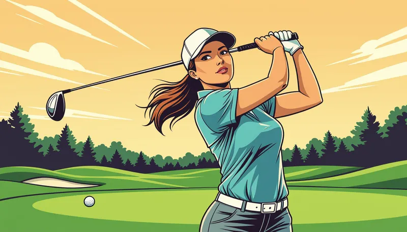 女子プロに学ぶ主要技術要素の比較 - illustration for lpga pro technique learning