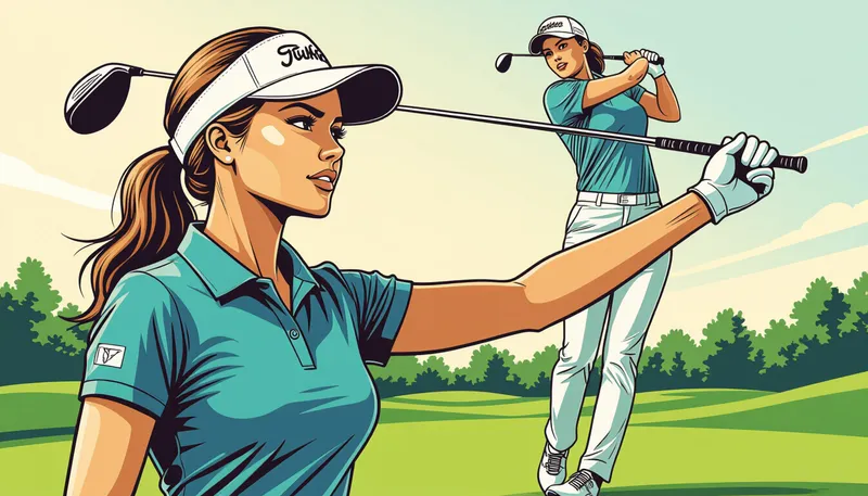 年齢に応じたテクニックの調整 - illustration for lpga pro technique learning