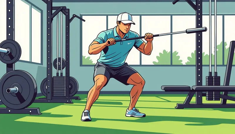 自宅でできるオフシーズントレーニング - illustration for off season golf training program