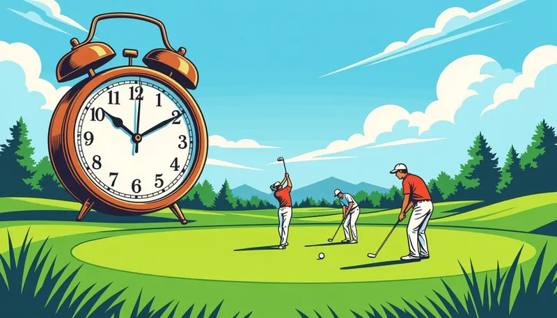 スロープレーを防ぐ具体的な方法 - illustration for pace of play time management