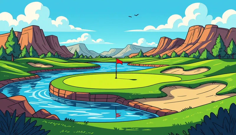 番手選びの鉄則：飛ばしすぎる勇気を持つ - illustration for par 3 hole strategy