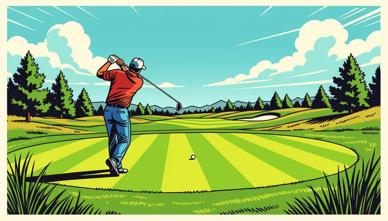 セカンドショットの重要性とクラブ選択 - illustration for par 4 hole strategy efficient