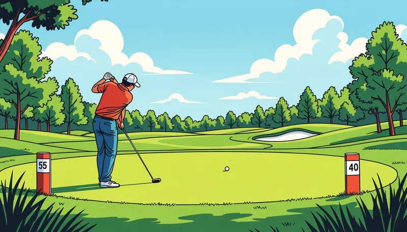 スキルレベル別パー5攻略戦略 - illustration for par 5 hole scoring strategy