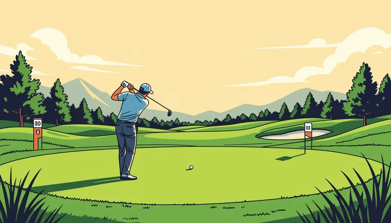 2オンを狙うべきか、刻むべきか - illustration for par 5 hole scoring strategy