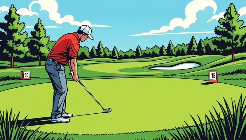 バーディを取るための具体的テクニック - illustration for par 5 hole scoring strategy