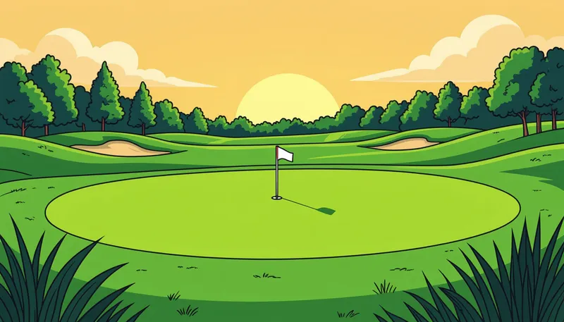 グリーンの傾斜を読む技術 - illustration for pin position anticipation strategy