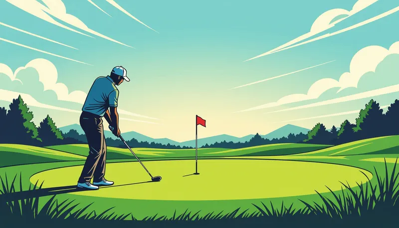 最適なレイアップ距離の活用 - illustration for pin position approach strategy