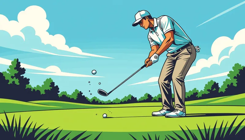 距離感を磨く練習方法 - illustration for pitch shot technique basics advanced