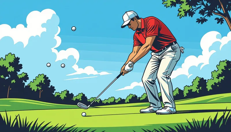 メンタル面での成功の秘訣 - illustration for pitch shot technique basics advanced