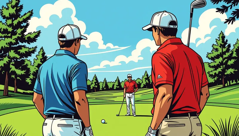 コース保護とエチケット - illustration for playing partners etiquette courtesy