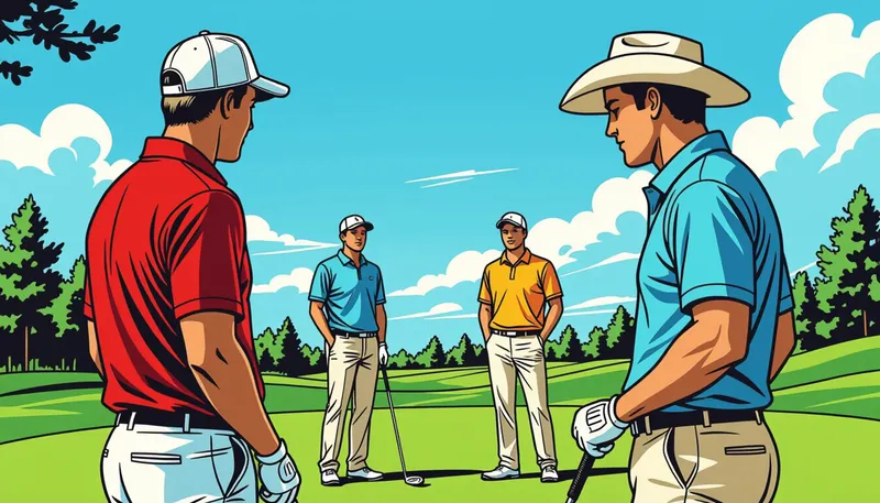 競技ゴルフでの同伴者マナー - illustration for playing partners etiquette courtesy