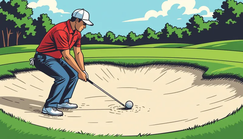 よくあるミスと対処法 - illustration for 目玉ライからのバンカーショット