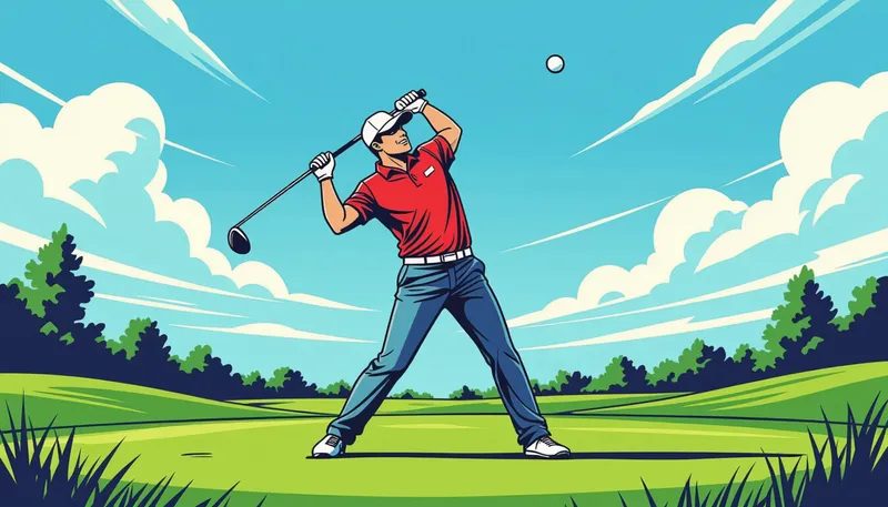 ラウンド前のポジティブマインドセット作り - illustration for positive thinking golf performance