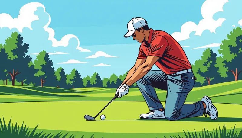 ラウンド後の身体ケア方法 - illustration for post round cool down recovery