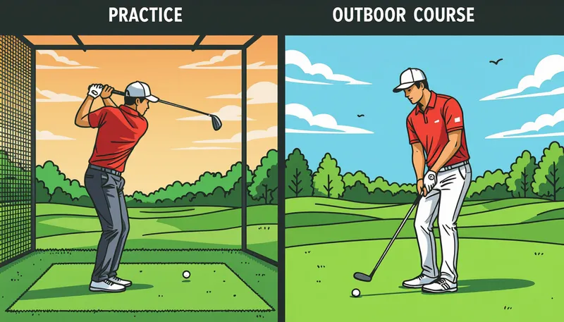 メンタルトレーニングの重要性 - illustration for practice course performance comparison