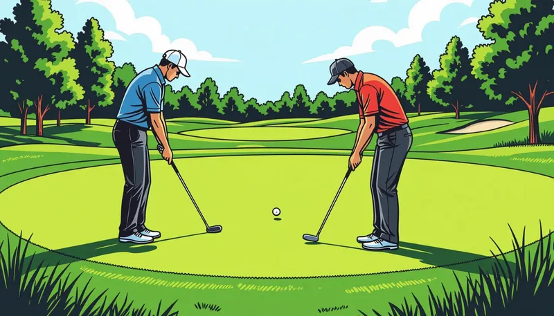 グリーンスピードへの順応練習 - illustration for practice green drills effective