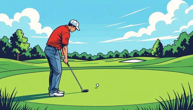 PGA選手も実践する時計ドリル - illustration for practice green drills effective