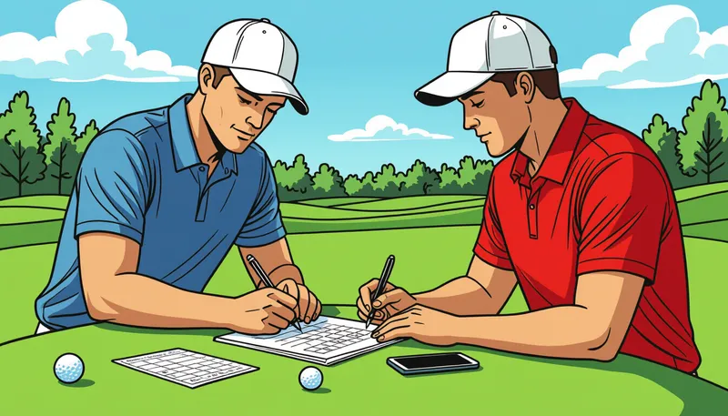 練習日誌がゴルフ上達に必要な理由 - illustration for practice journal improvement tracking