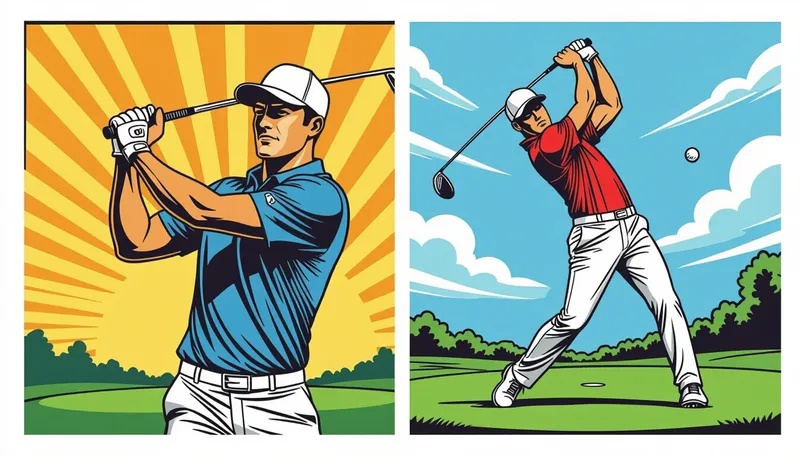 プロのスイングの特徴とは - illustration for pro golfer swing technique analysis