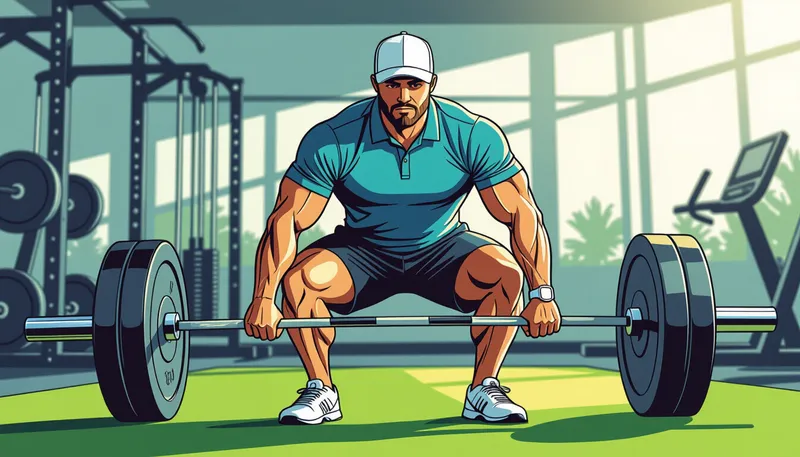 プロゴルファーのトレーニングの特徴 - illustration for pro golfer training regimen