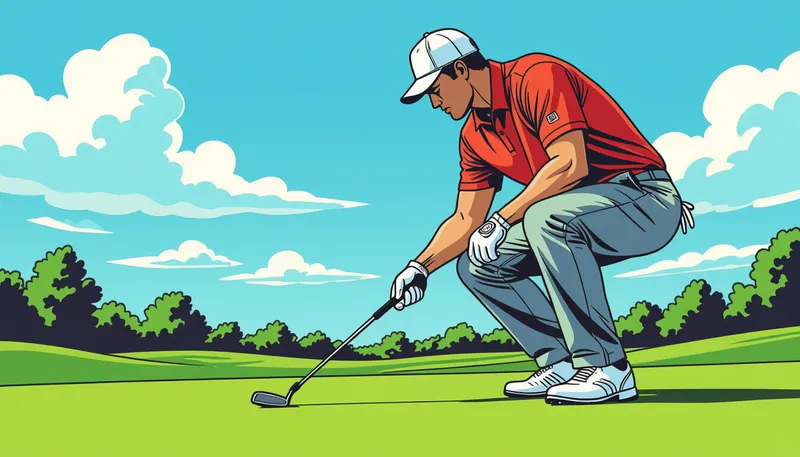 プロ直伝の実践的練習法 - illustration for pro putting technique analysis